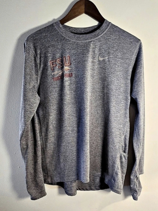 Nike Other - Nike FSU Track & Field Dri-Fit Heather Gray Long Sleeve Shirt L